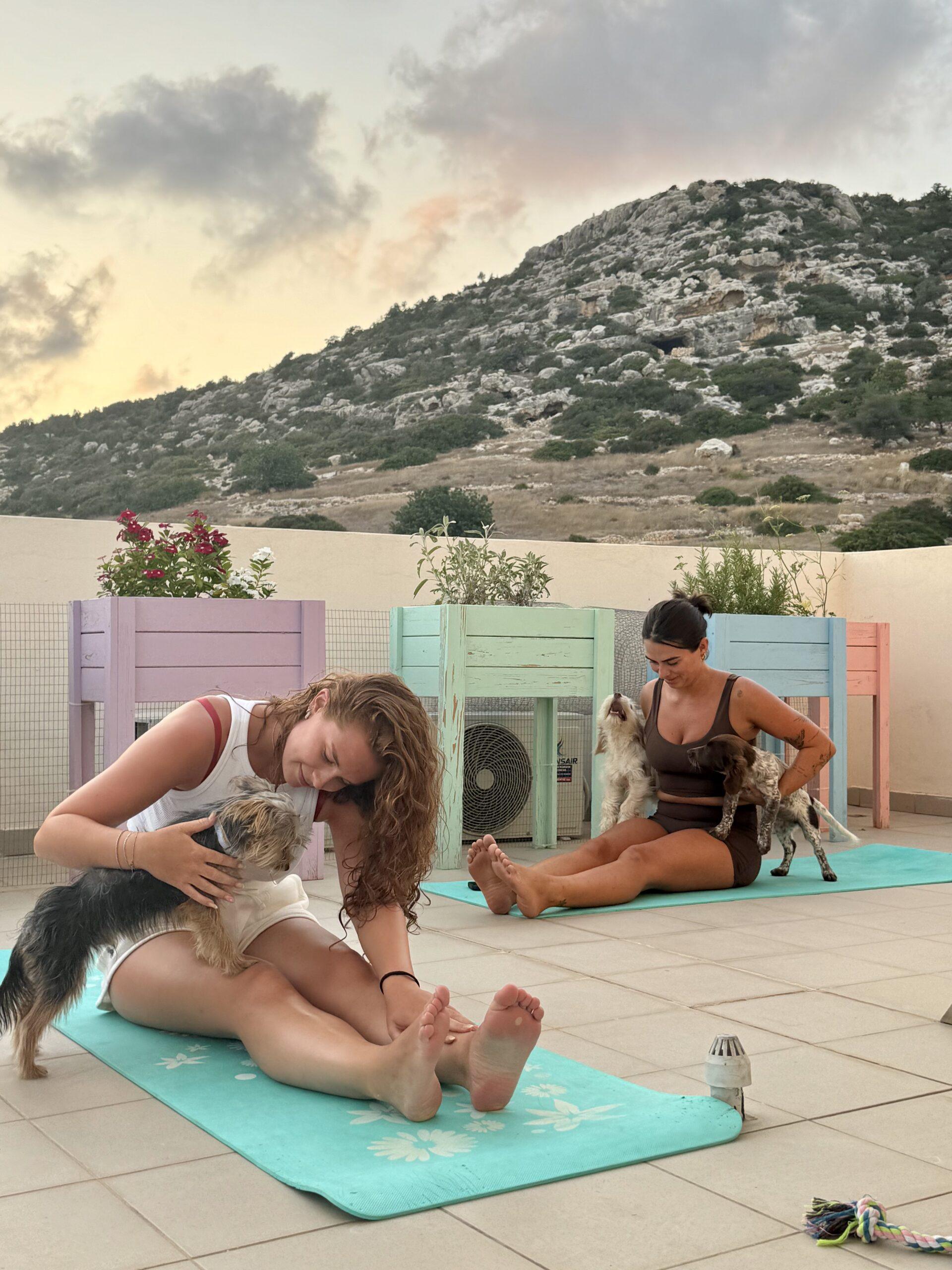 Yoga retreat in Peyia Paphos Cyprus with sea and mountain views